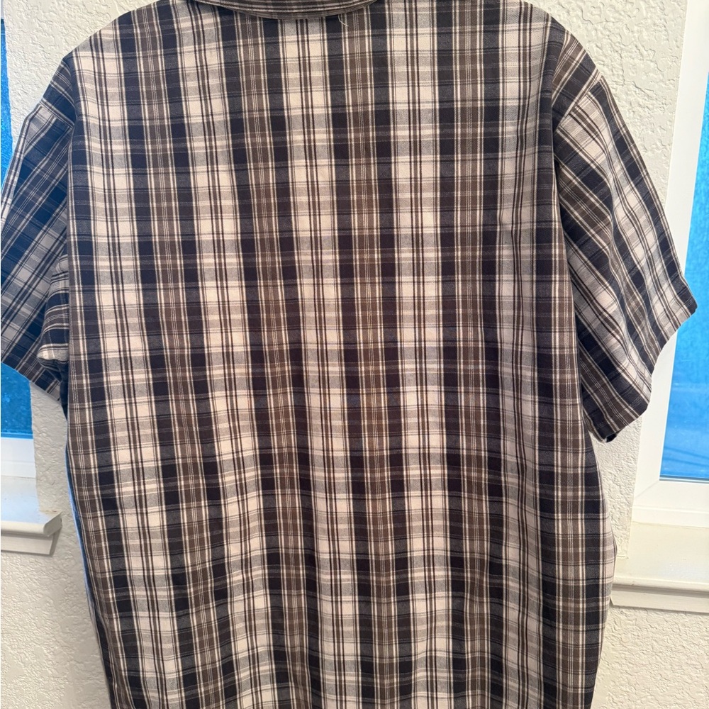 Work Wear & Utility Shirt Ben Davis Shirt Sleeve Plaid 1/2 Zipper closure. - Picture 15 of 17